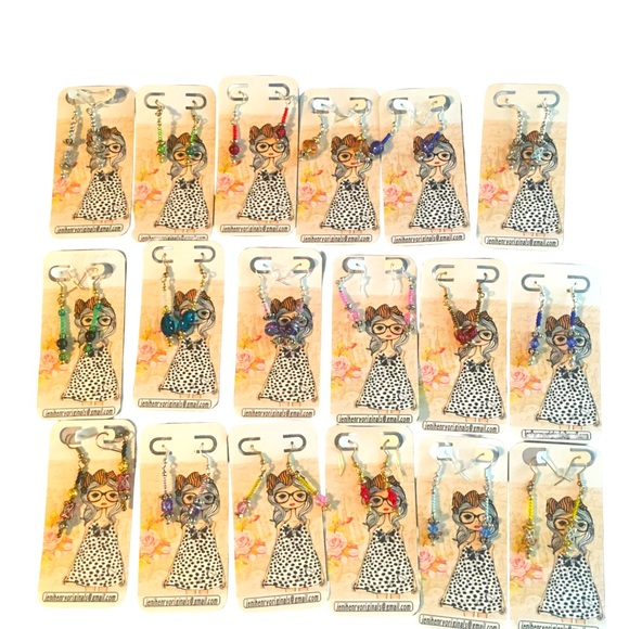 Hand Crafted Jewelry - Colorful Homemade Earrings